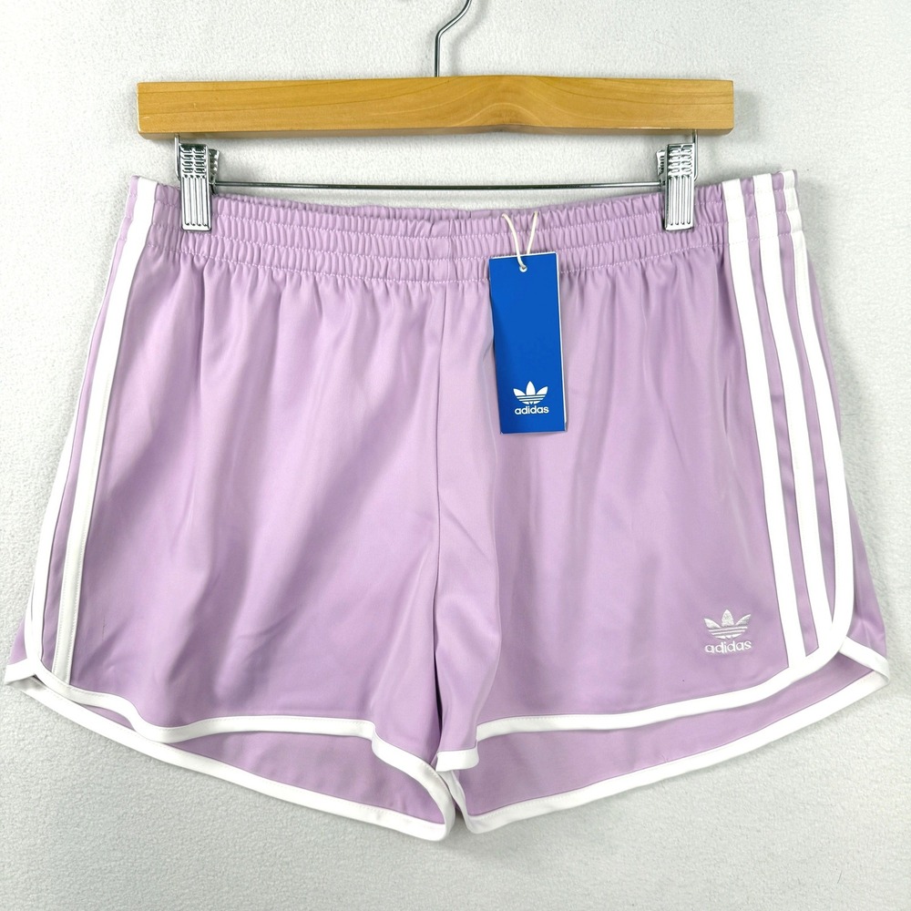 Adidas Originals 3-Stripe Sprinter Shorts Size M Women Light Orchid adicolor NEW